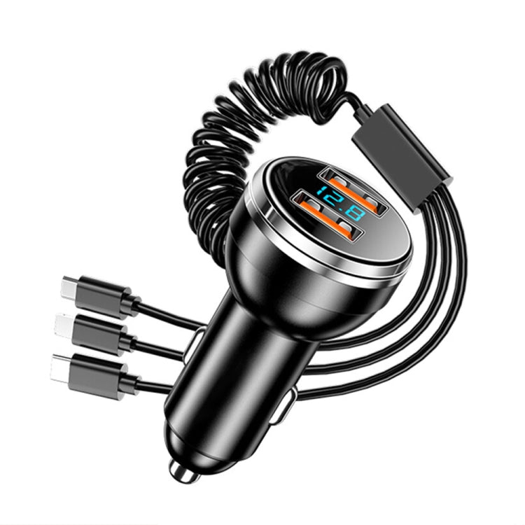 BW13 67.5W 3 in 1 Charging Cable & Dual USB Port Car Charger - Car Charger by PMC Jewellery | Online Shopping South Africa | PMC Jewellery | Buy Now Pay Later Mobicred