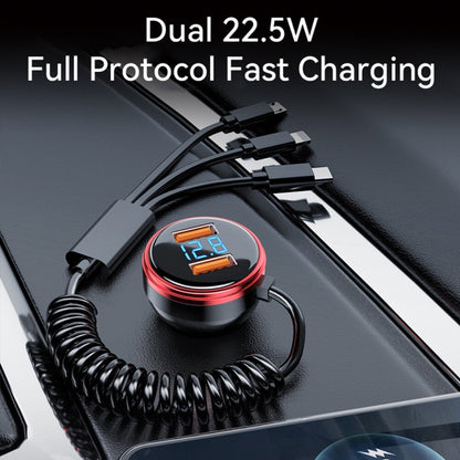 BW13 67.5W 3 in 1 Charging Cable & Dual USB Port Car Charger - Car Charger by PMC Jewellery | Online Shopping South Africa | PMC Jewellery | Buy Now Pay Later Mobicred