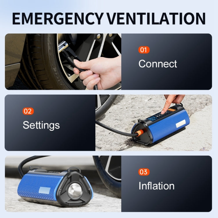 TS03C 6000mAh + EVA Bag Car Emergency Start Power Supply Air Pump Integrated Machine, Low Version - Power Bank by PMC Jewellery | Online Shopping South Africa | PMC Jewellery