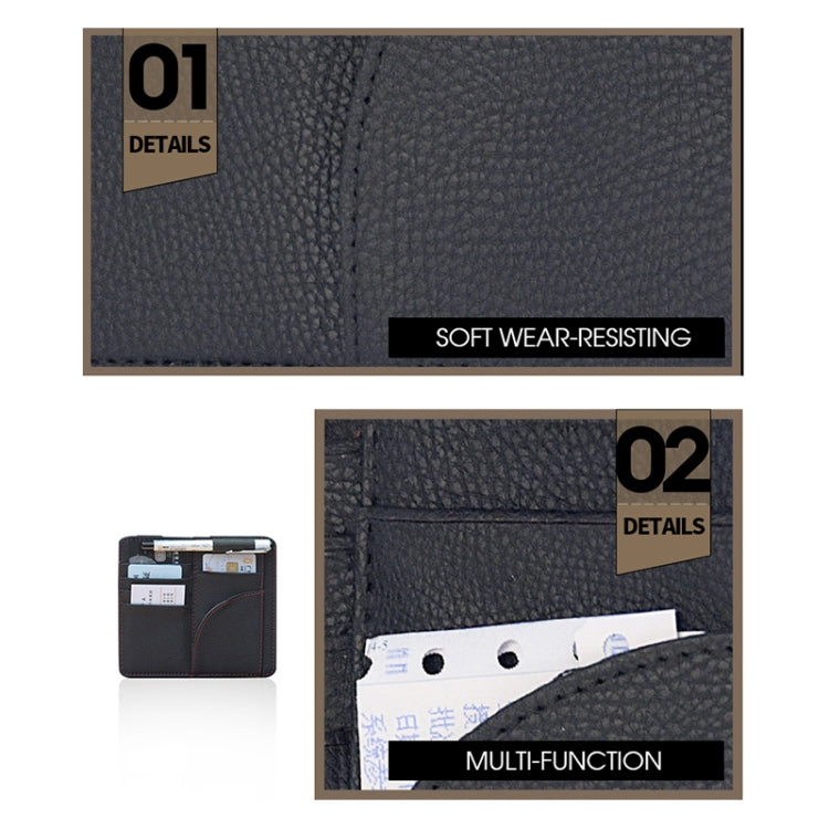 Car Multifunctional Sun Visor Card Holder Bill Storage Card Bag (Beige) - Stowing Tidying by PMC TechLife | Online Shopping South Africa | PMC TechLife | Buy Now Pay Later Mobicred