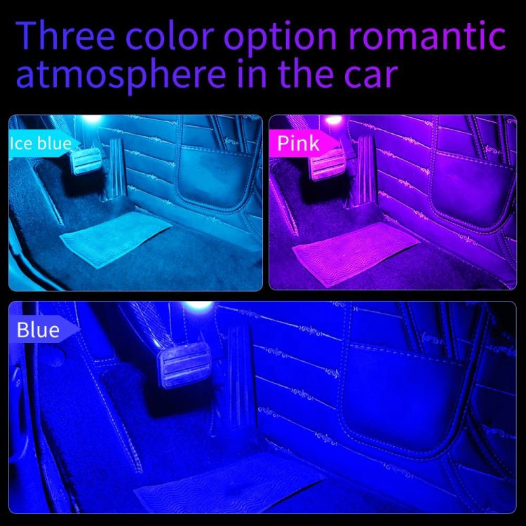 Car 4 in 1 USB RGB Foot LED Atmosphere Light (White Light) - Atmosphere lights by PMC TechLife | Online Shopping South Africa | PMC TechLife | Buy Now Pay Later Mobicred