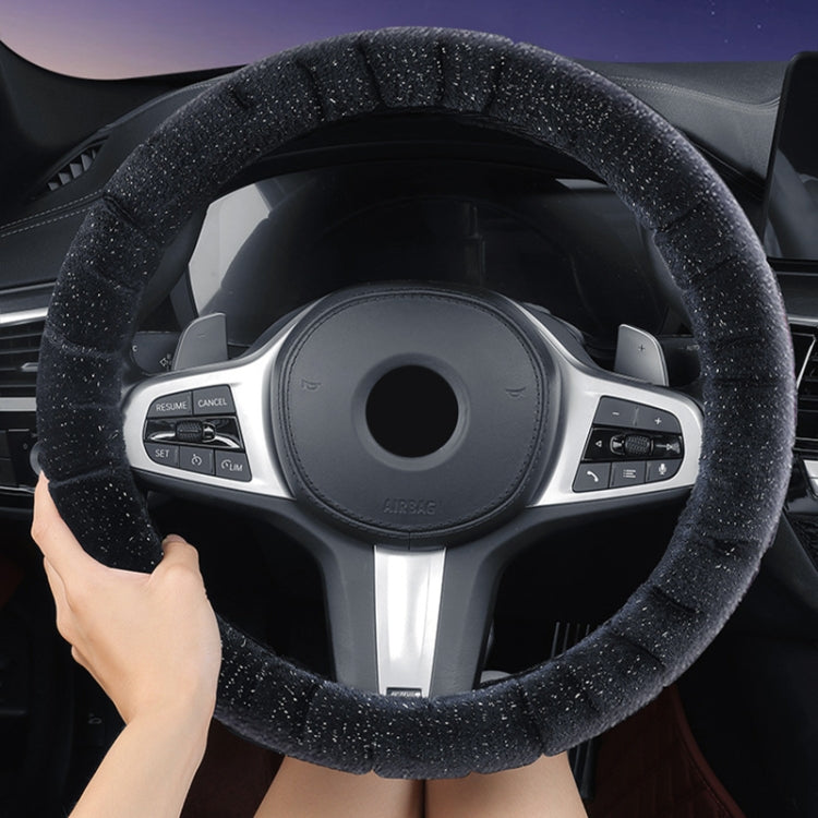 D Style Car Universal Self Heating Plush Warm Anti-skid Steering Wheel Cover, Diameter: 38cm (Grey) - Steering Wheel Accessories by PMC TechLife | Online Shopping South Africa | PMC TechLife | Buy Now Pay Later Mobicred