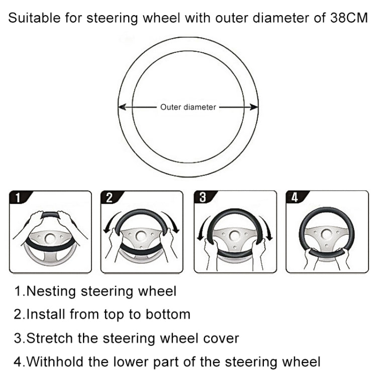 D Style Car Universal Camellia Pattern Plush Warm Anti-skid Steering Wheel Cover, Diameter: 38cm - Steering Wheel Accessories by PMC TechLife | Online Shopping South Africa | PMC TechLife | Buy Now Pay Later Mobicred