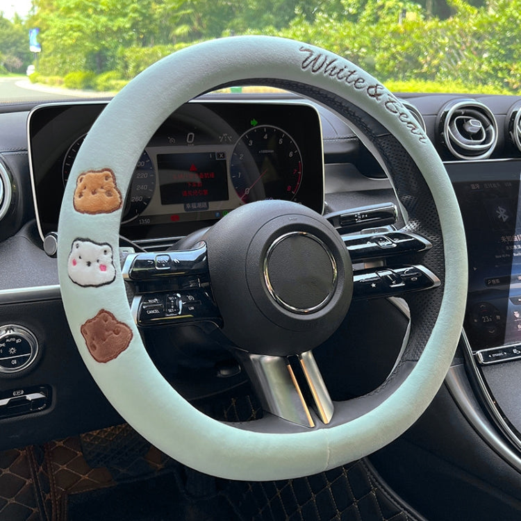 D Style Car Universal Cartoon Pattern Plush Warm Anti-skid Steering Wheel Cover, Diameter: 38cm (Black) - Steering Wheel Accessories by PMC TechLife | Online Shopping South Africa | PMC TechLife | Buy Now Pay Later Mobicred
