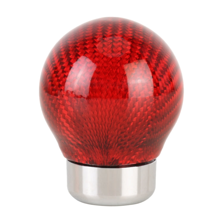 Car Carbon Fiber Pattern Gear Shift Knob Round Modified Gear Shift Head (Red) - Shift Knob by PMC Jewellery | Online Shopping South Africa | PMC Jewellery | Buy Now Pay Later Mobicred