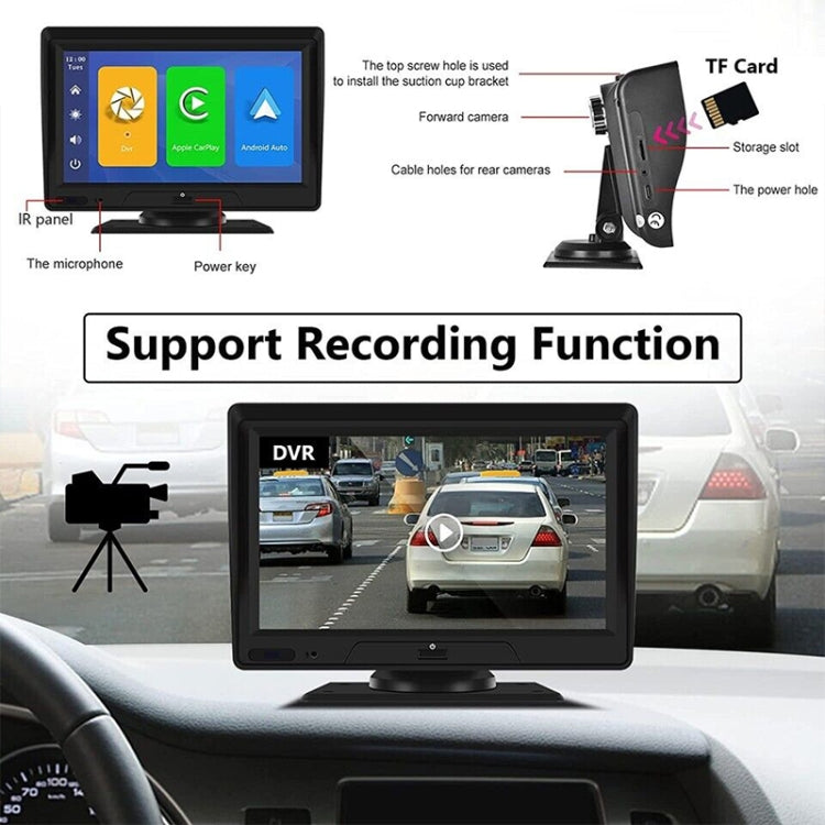 P702D 7 inch Portable Touch Display Wireless Car Navigator Dual-lens Smart Driving Recorder - Car DVRs by PMC TechLife | Online Shopping South Africa | PMC TechLife | Buy Now Pay Later Mobicred