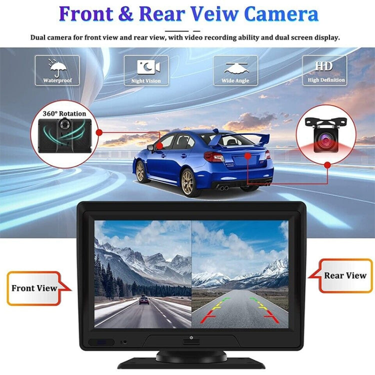 P702D 7 inch Portable Touch Display Wireless Car Navigator Dual-lens Smart Driving Recorder - Car DVRs by PMC TechLife | Online Shopping South Africa | PMC TechLife | Buy Now Pay Later Mobicred
