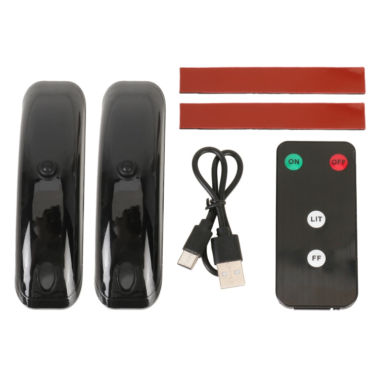 H901 2pcs / Pack Car Remote Pilot Light Warning Light Dual Flash Light (Black) - free shipping - PMC TechLife - Order now!
