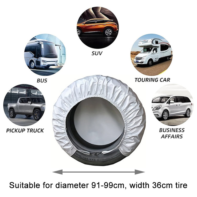 4pcs / Set Car Tire 420D Oxford Cloth Protective Cover, Diameter: 91-99cm, Width: 36cm - Window Foils & Solar Protection by PMC TechLife | Online Shopping South Africa | PMC TechLife | Buy Now Pay Later Mobicred