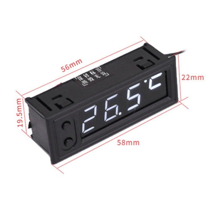 3 in 1 DC5-50V Car High-precision Electronic LED Luminous Clock + Thermometer + Voltmeter (Green) - Clocks & Car Meters by PMC TechLife | Online Shopping South Africa | PMC TechLife | Buy Now Pay Later Mobicred