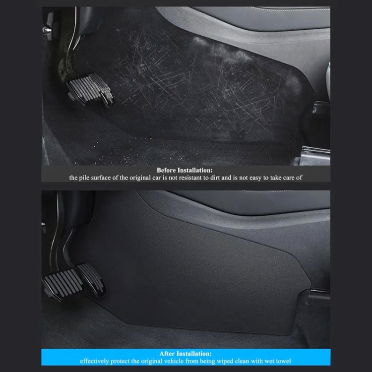 For Tesla Model Y 2pcs / Set Car Center Console Inside Leather Anti-kick Pad - Car Interior Mouldings by PMC TechLife | Online Shopping South Africa | PMC TechLife | Buy Now Pay Later Mobicred