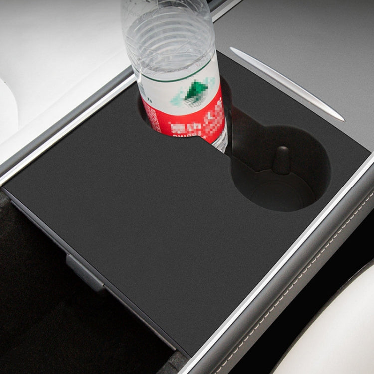 For Tesla Model 3 / Y Car Center Console Water Cup Holder All-inclusive Protective Pad (Black) - Car Drink Holders by PMC TechLife | Online Shopping South Africa | PMC TechLife | Buy Now Pay Later Mobicred