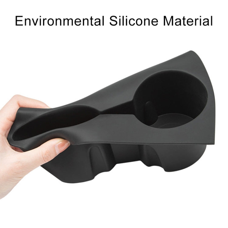 For Tesla Model 3 / Y Car Center Console Water Cup Holder All-inclusive Protective Pad (Black) - Car Drink Holders by PMC TechLife | Online Shopping South Africa | PMC TechLife | Buy Now Pay Later Mobicred