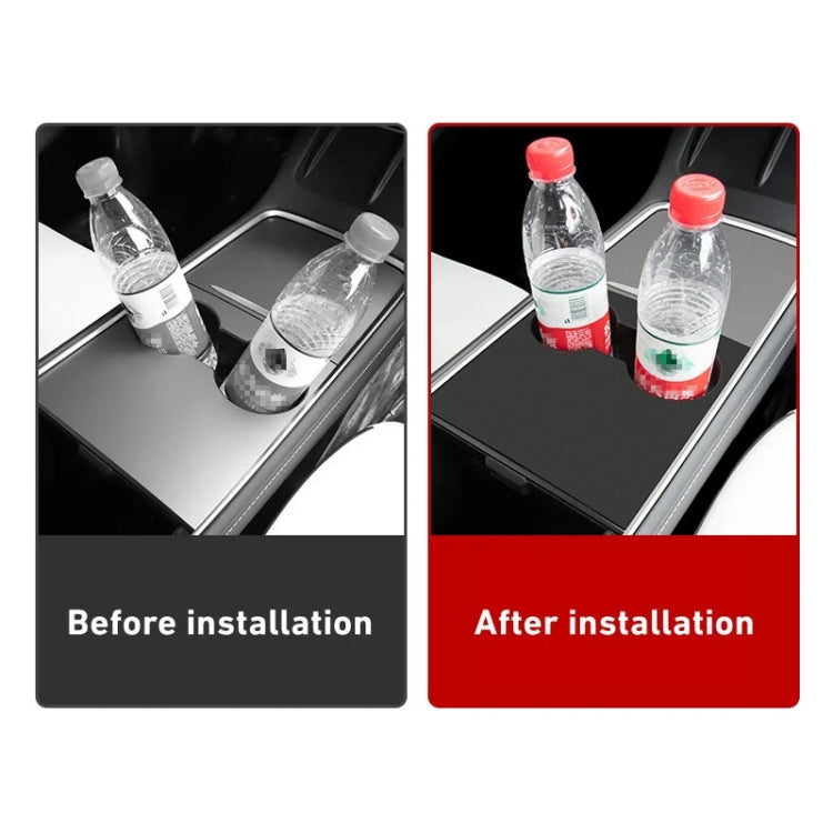 For Tesla Model 3 / Y Car Center Console Water Cup Holder All-inclusive Protective Pad (Black) - Car Drink Holders by PMC TechLife | Online Shopping South Africa | PMC TechLife | Buy Now Pay Later Mobicred