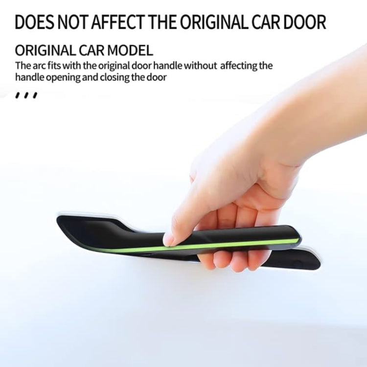 For Tesla Model 3 / Y 4pcs / Set Car Door Handle Luminous Decorative Sticker - Car Interior Mouldings by PMC TechLife | Online Shopping South Africa | PMC TechLife | Buy Now Pay Later Mobicred