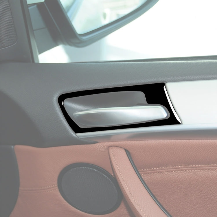 4pcs Set For BMW X5 E70 2008-2014 Car Door Handle Decorative Sticker, Left and Right Drive Universal(Black) - Car Interior Mouldings by PMC TechLife | Online Shopping South Africa | PMC TechLife | Buy Now Pay Later Mobicred
