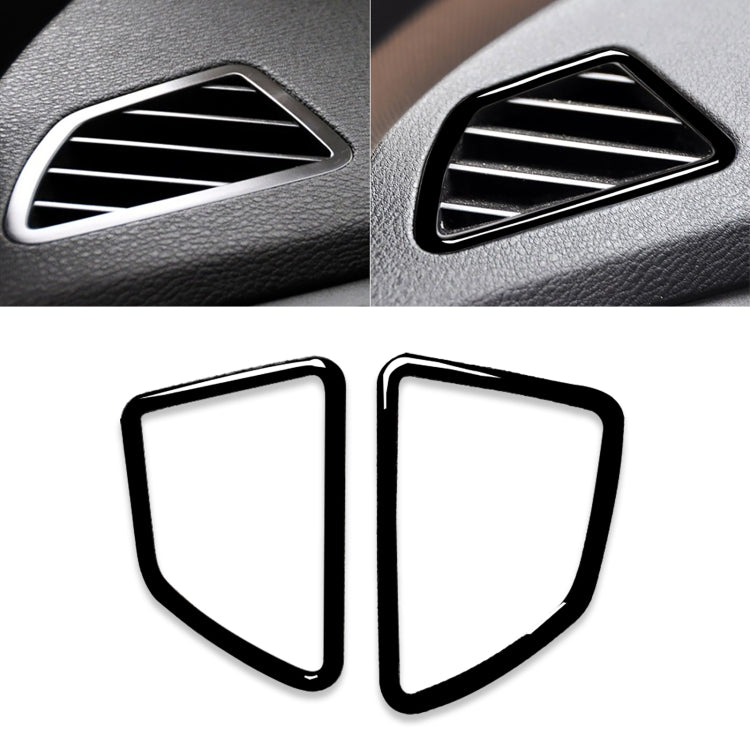 2pcs / Set Car Left Drive Dashboard Air Outlet Frame Decorative Sticker for BMW X5 E70 / X6 E71 2008-2013, Left and Right Drive Universal(Black) - Car Interior Mouldings by PMC TechLife | Online Shopping South Africa | PMC TechLife | Buy Now Pay Later Mobicred