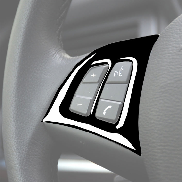 Car Steering Wheel Buttons Decorative Sticker for BMW E70 X5 2008-2013, Left and Right Drive Universal(Black) - Car Interior Mouldings by PMC TechLife | Online Shopping South Africa | PMC TechLife | Buy Now Pay Later Mobicred