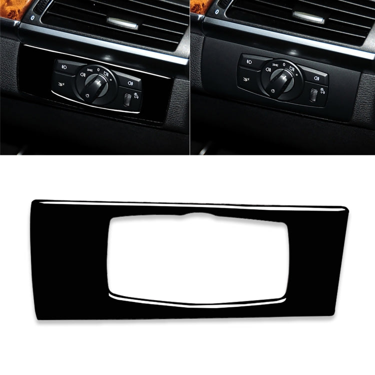Car Right Drive Headlight Switch Panel Decorative Sticker for BMW E70 X5 / E71 X6 2008-2013(Black) - Car Interior Mouldings by PMC TechLife | Online Shopping South Africa | PMC TechLife | Buy Now Pay Later Mobicred