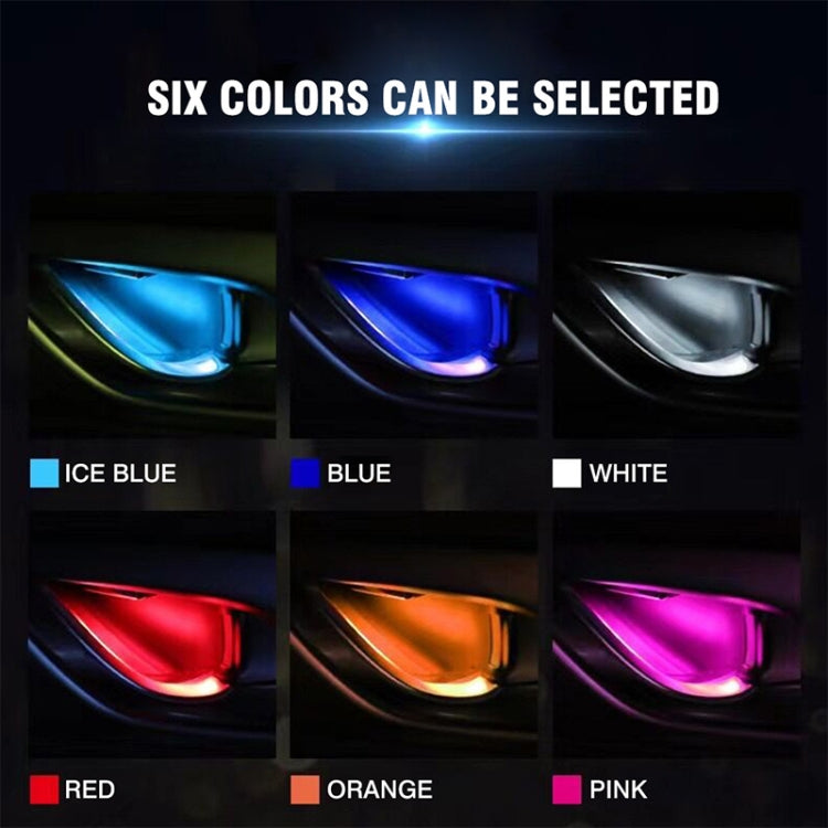 Car 4 in 1 LED Ambient Light Door Decorative Light (Blue Light) - Door Lights by PMC TechLife | Online Shopping South Africa | PMC TechLife | Buy Now Pay Later Mobicred