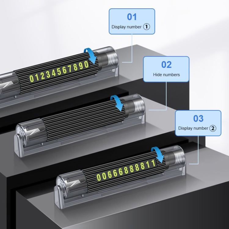 Car Multi-functional Emergency Safety Hammer Temporary Parking Dual Number Plate (Red) - Emergency Hammer by PMC TechLife | Online Shopping South Africa | PMC TechLife | Buy Now Pay Later Mobicred
