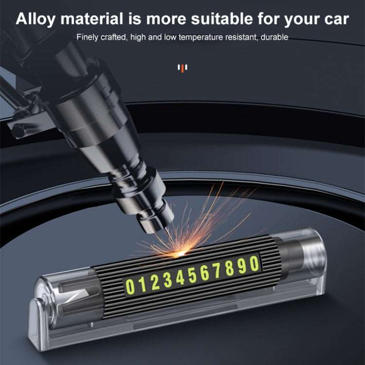 Car Multi-functional Emergency Safety Hammer Temporary Parking Dual Number Plate (Red) - Emergency Hammer by PMC TechLife | Online Shopping South Africa | PMC TechLife | Buy Now Pay Later Mobicred