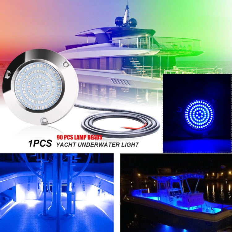 Ship / Yacht 10-30V 90LEDs Waterproof Stainless Steel Underwater Light (Green Light) - Marine Accessories & Parts by PMC TechLife | Online Shopping South Africa | PMC TechLife | Buy Now Pay Later Mobicred