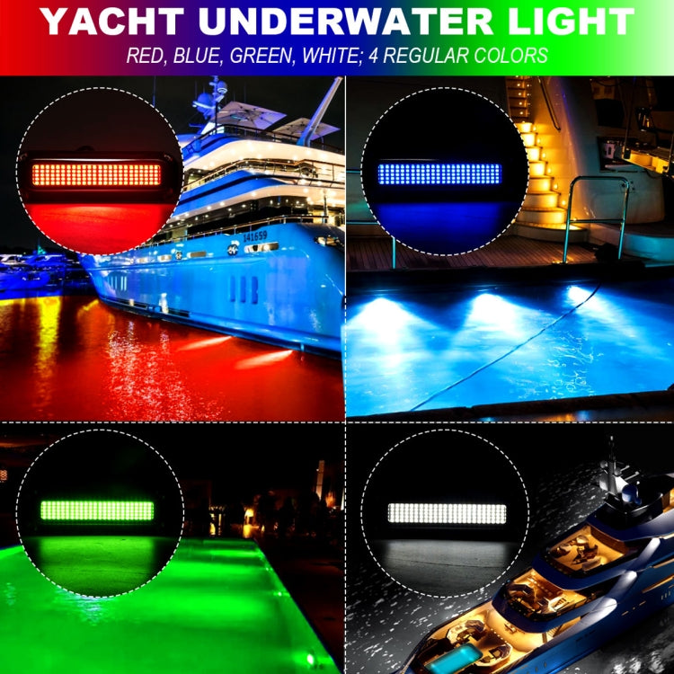 Ship / Yacht 10-30V 120LEDs Waterproof Stainless Steel Underwater Light (Red Light) - Marine Accessories & Parts by PMC Jewellery | Online Shopping South Africa | PMC Jewellery | Buy Now Pay Later Mobicred