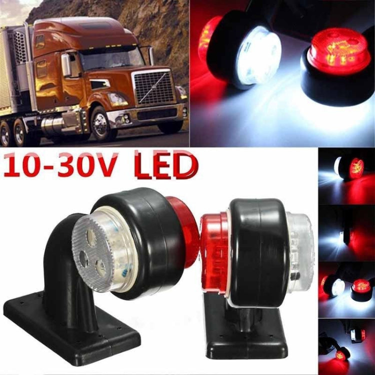 2pcs Car / Truck 12-30V LED Red White Side Marker Indicator Lights Bulb Lamp - Clearance Lights by PMC TechLife | Online Shopping South Africa | PMC TechLife | Buy Now Pay Later Mobicred