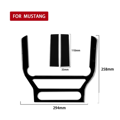 For Ford Mustang 2015-2020 Car Central Control Panel Decorative Sticker, Left and Right Drive Universal (Black) - Car Interior Mouldings by PMC Jewellery | Online Shopping South Africa | PMC Jewellery | Buy Now Pay Later Mobicred