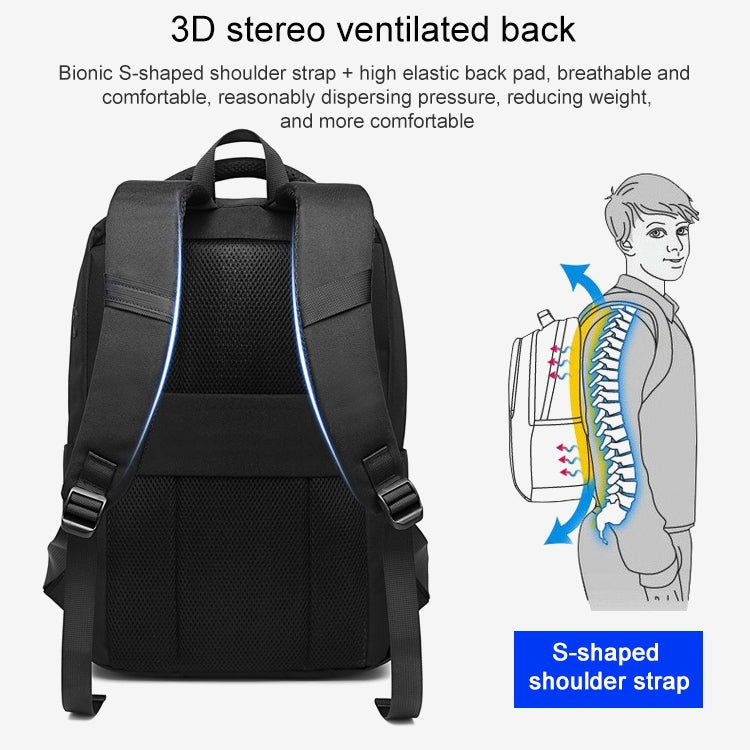 cxs-619 Multifunctional Oxford Laptop Bag Backpack (Light Grey) - free shipping - PMC Jewellery - Order now!