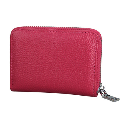 KB205 Antimagnetic RFID Litchi Texture Leather Zipper Large-capacity Card Holder Wallet(Rose Red) - Antimagnetic RFID Package by PMC Jewellery | Online Shopping South Africa | PMC Jewellery | Buy Now Pay Later Mobicred