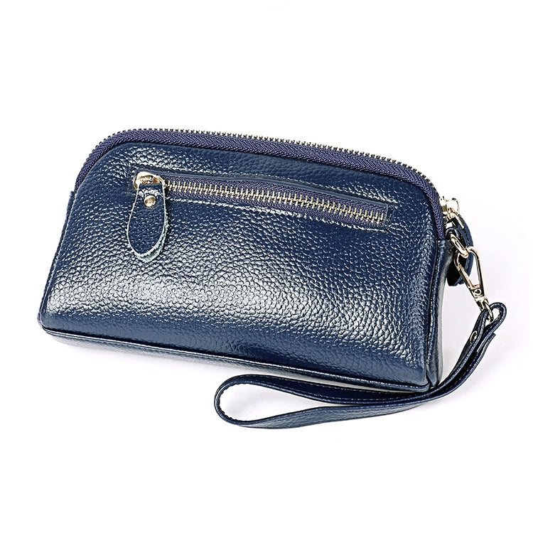 2025 Multifunctional Litchi Texture Women Large Capacity Hand Wallet Shell bag with Card Slots(Sapphire Blue) - Wallets by PMC Jewellery | Online Shopping South Africa | PMC Jewellery | Buy Now Pay Later Mobicred