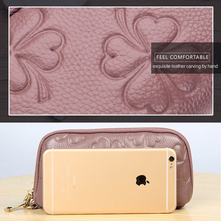 2026 Multifunctional Litchi Texture Women Large Capacity Hand Wallet Shell bag with Card Slots(Light Pink) - free shipping - PMC Jewellery - Order now!