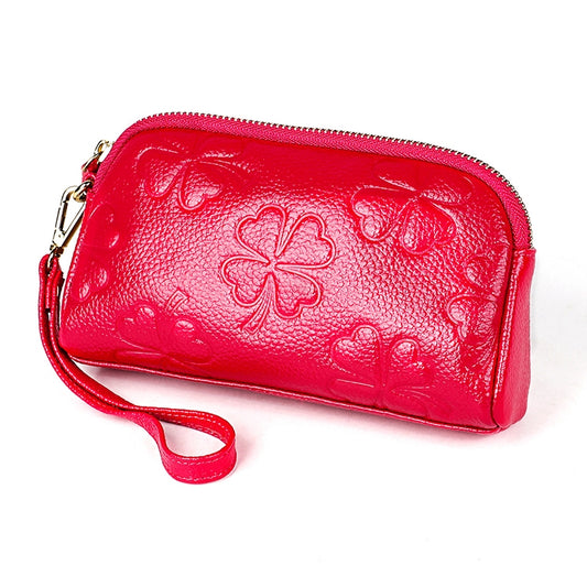 2026 Multifunctional Litchi Texture Women Large Capacity Hand Wallet Shell bag with Card Slots(Rose Red) - Wallets by PMC Jewellery | Online Shopping South Africa | PMC Jewellery | Buy Now Pay Later Mobicred