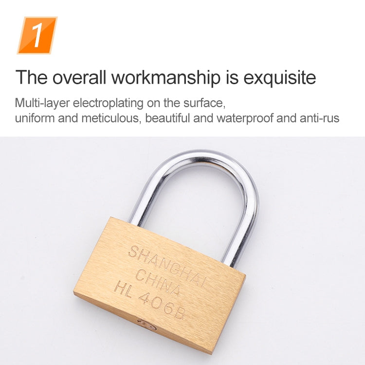 Copper Padlock Small Lock, Style: Short Lock Beam, 30mm Not Open - Padlocks by PMC TechLife | Online Shopping South Africa | PMC TechLife