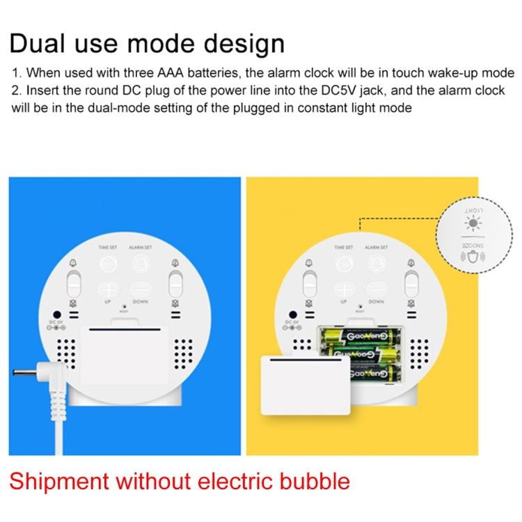 8816 LED Mirror Round Dual-purpose Alarm Clock (Black) - Novelty Clock by PMc TechLife | Online Shopping South Africa | PMc TechLife | Buy Now Pay Later Mobicred