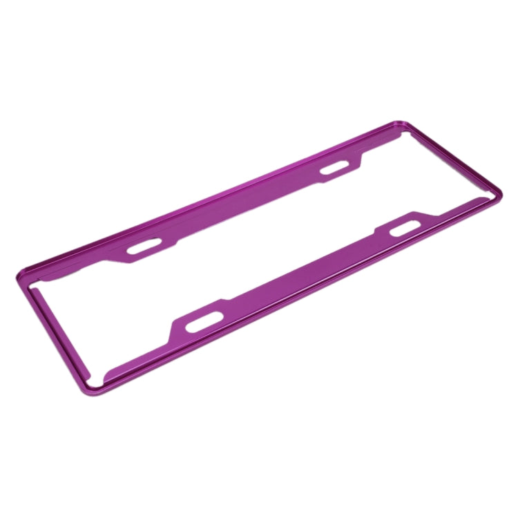 2 PCS Car License Plate Frames Car Styling License Plate Frame Aluminum Alloy Universal License Plate Holder Car Accessories(Purple) - License Plate Covers & Frames by PMC Jewellery | Online Shopping South Africa | PMC Jewellery | Buy Now Pay Later Mobicred