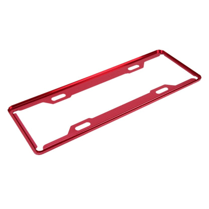 2 PCS Car License Plate Frames Car Styling License Plate Frame Aluminum Alloy Universal License Plate Holder Car Accessories(Red) - License Plate Covers & Frames by PMC Jewellery | Online Shopping South Africa | PMC Jewellery | Buy Now Pay Later Mobicred