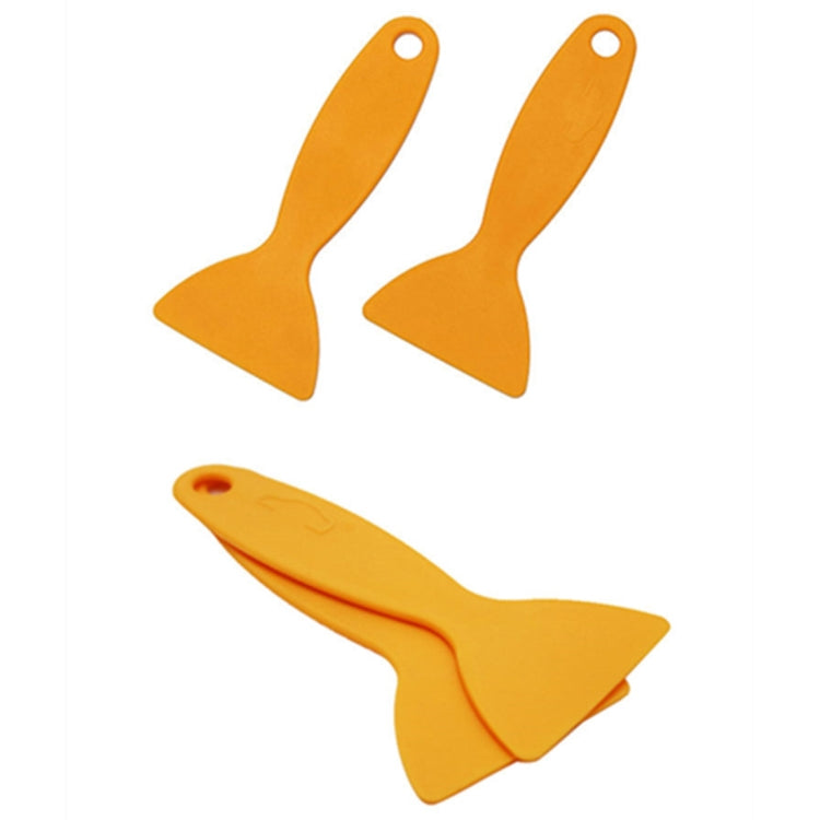 100 PCS Yellow Plastic Small Scraper Car Film Tools Film Scraper Car Accessories - Sticker Tools by PMC TechLife | Online Shopping South Africa | PMC TechLife