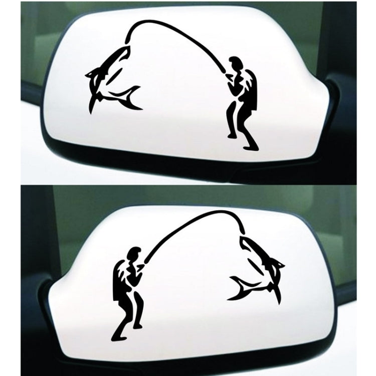 10 PCS Dual Funny Go Fishing Styling Reflective Car Sticker, Size: 25cm x 9.5cm(Silver) - Decorative Sticker by PMC TechLife | Online Shopping South Africa | PMC TechLife | Buy Now Pay Later Mobicred