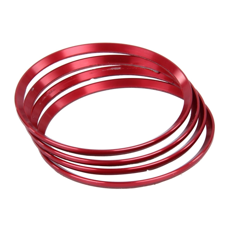 4 PCS Car Aluminum Wheel Hub Deroration Ring For Cadillac(Red) - Wheels Tires & Parts by PMC TechLife | Online Shopping South Africa | PMC TechLife | Buy Now Pay Later Mobicred