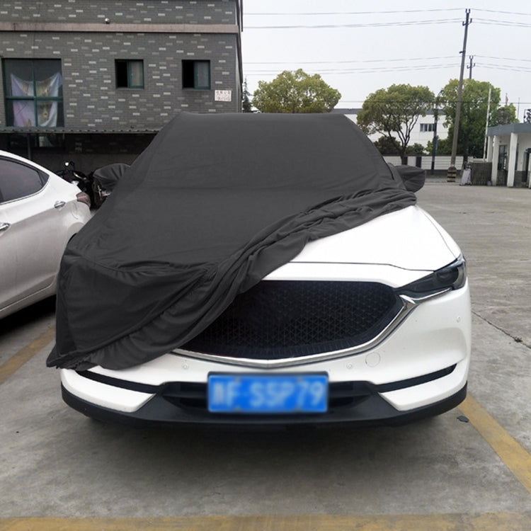 Anti-Dust Anti-UV Heat-insulating Elastic Force Cotton Car Cover for Hatchback Car, Size: 3.9m~4.19m(Black) - PE Material by PMC TechLife | Online Shopping South Africa | PMC TechLife | Buy Now Pay Later Mobicred