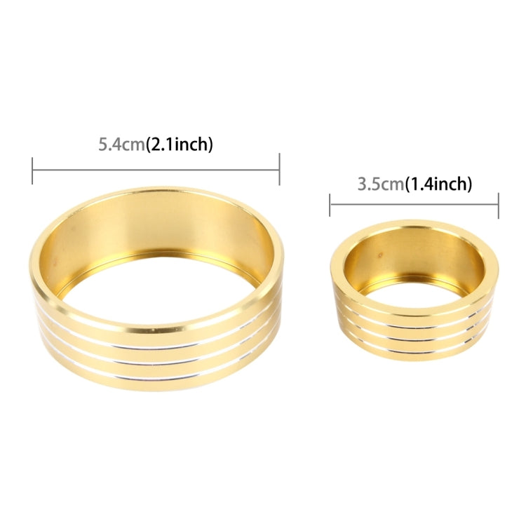 3 PCS Car Aluminum Air Conditioner Knob Case For Honda(Gold) - Decoration Rings by PMC TechLife | Online Shopping South Africa | PMC TechLife | Buy Now Pay Later Mobicred