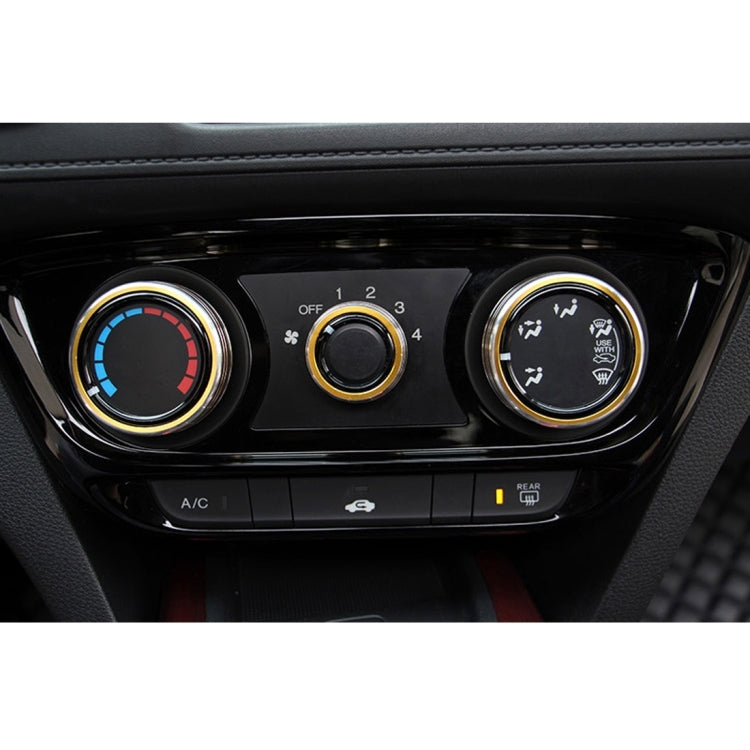 3 PCS Car Aluminum Air Conditioner Knob Case For Honda(Gold) - Decoration Rings by PMC TechLife | Online Shopping South Africa | PMC TechLife | Buy Now Pay Later Mobicred