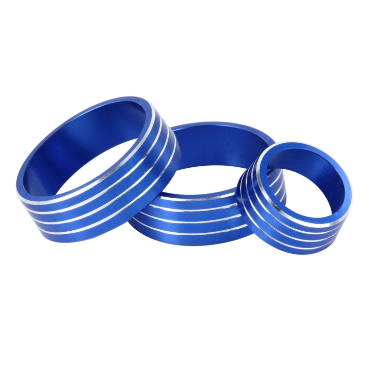 3 PCS Car Aluminum Air Conditioner Knob Case For Honda(Blue) - Decoration Rings by PMC TechLife | Online Shopping South Africa | PMC TechLife | Buy Now Pay Later Mobicred