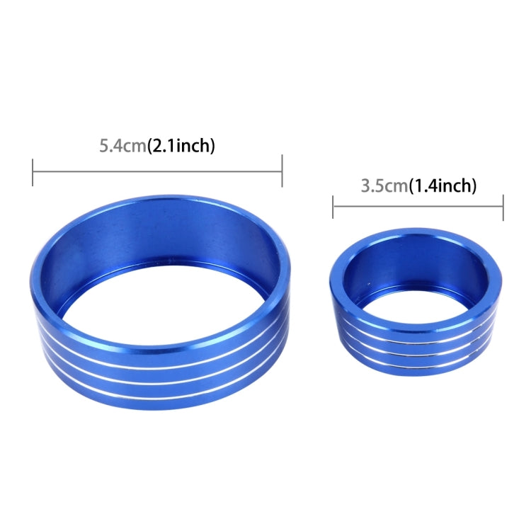 3 PCS Car Aluminum Air Conditioner Knob Case For Honda(Blue) - Decoration Rings by PMC TechLife | Online Shopping South Africa | PMC TechLife | Buy Now Pay Later Mobicred