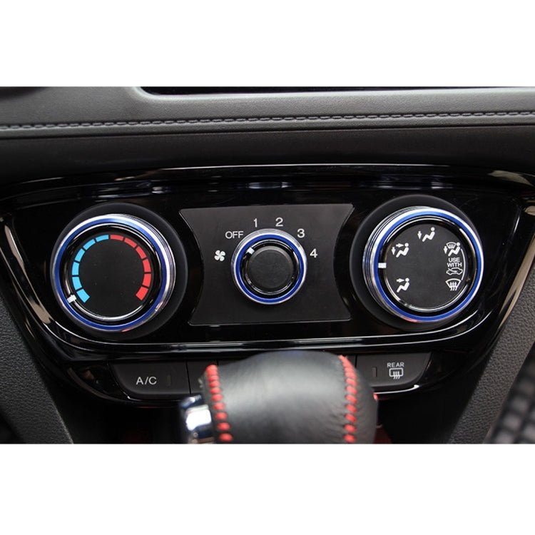 3 PCS Car Aluminum Air Conditioner Knob Case For Honda(Blue) - Decoration Rings by PMC TechLife | Online Shopping South Africa | PMC TechLife | Buy Now Pay Later Mobicred
