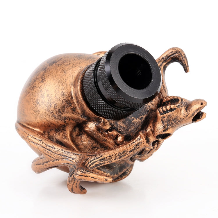 Universal Vehicle Car Creative Skull Double Heads Shaped Shifter Cover Manual Automatic Gear Shift Knob (Bronze) - Shift Knob by PMC TechLife | Online Shopping South Africa | PMC TechLife | Buy Now Pay Later Mobicred