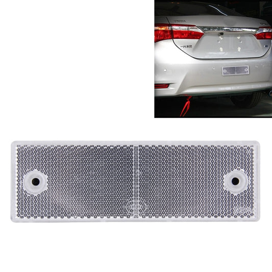 10 PCS Car Rear Bumper Warning Plastic Reflector and Sign(White) - Reflective Material by PMC Jewellery | Online Shopping South Africa | PMC Jewellery | Buy Now Pay Later Mobicred